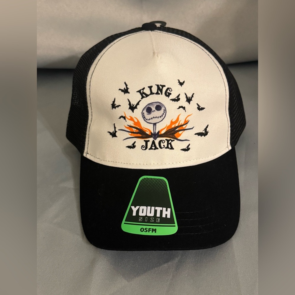 Disney Nightmare Before Christmas King Jack Snapback Trucker Hat Youth One Size